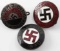 WWII GERMAN THIRD REICH NSDAP BADGE LOT OF THREE