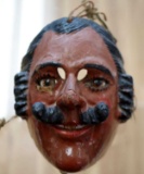 19TH C. CARVED GUATEMALAN WOODEN DANCE MASK