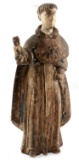 SPANISH COLONIAL STYLE CARVED SANTOS MONK FIGURE
