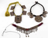 ANTIQUE ASIAN INDIA SILVER NECKLACE JEWELRY LOT