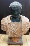 ROMAN TWO TONE MARBLE BUST OF CAESAR AUGUSTUS