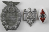 WWII GERMAN THIRD REICH JUGEND BADGE LOT OF THREE