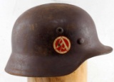 WWII GERMAN 3RD REICH SA PASSAU BROWNSHIRT HELMET