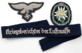 WWII GERMAN THIRD REICH PATCH AND CUFF TITLE LOT