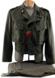 WWII GERMAN THIRD REICH EM SS TUNIC AND TROUSER
