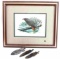 DON BALKE HAWK PRINT AND STEEL FEATHER ART LOT