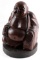 HAND CARVED WOODEN LAUGHING BUDDHA SCULPTURE