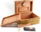 LOCKABLE CEDAR HUMIDOR WITH HYGROMETER