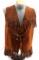 RAWHIDE BUCKSKIN VEST MENS SIZE MEDIUM