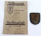 WWII THIRD REICH GERMAN KRIM SHIELD & AWARD