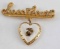 WWII USMC SWEETHEART PIN WITH HEART GOLD TONE