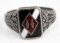 WWII THIRD REICH GERMAN HITLER JUGEND SILVER RING