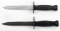 TWO WWII US CAMILLUS M4 BAYONET KNIVES