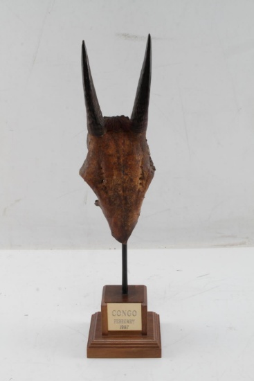 HANDCARVED WOODEN GAZELLE HEAD CONGO