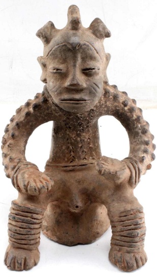 MAMBILA TERRACOTA SHRINE FIGURE AFRICAN SCULPTURE