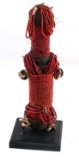 AFRICAN CAMEROON BEADED FALI DOLL ON STAND