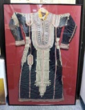 ANTIQUE BEDOUIN DRESS CAFTAN WITH METAL ACCENT