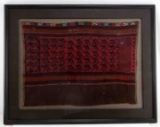 ANTIQUE SOUTH AMERICAN TEXTILE PIECE IN FRAME