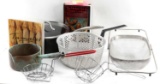 CALPHALON 7.5 QUART SAUCEPAN FRYING BASKETS BOOKS