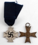 WW2 GERMAN 3RD REICH 25 YEAR SERVICE AND WAR MERIT