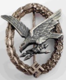 WWII GERMAN THIRD REICH LUFTWAFFE AIR GUNNER BADGE