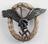 WWII GERMAN THIRD REICH LUFTWAFFE PILOTS BADGE