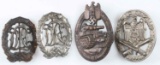 WWII GERMAN THIRD REICH WEHRMACHT BADGES LOT OF 4