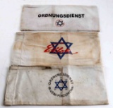 WWII THIRD REICH POLISH HOLOCAUST ARMBANDS LOT 3