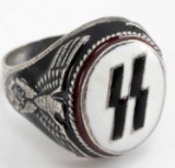 WWII THIRD REICH GERMAN WAFFEN SS SILVER RING