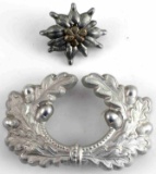 WWII GERMAN THIRD REICH HEER COCKADE AND EDELWEISS