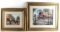LOT 2 OIL PAINTINGS NOTRE DAME MOULIN ROUGE
