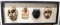 FRAMED LOT OF 4 AFRICAN CEREMONIAL DANCE MASKS