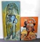 LOT OF TWO MODERNIST AZTEC FIGURAL PAINTINGS