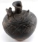 CHIMU BLACKWARE POTTERY VESSEL W ZOOMORPHIC FIGURE