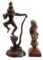 KALIYA VIJAYA LEELA SHRI KRISHNA & WOOD FIGURE