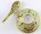 LATE QING DYNASTY GLAZED YELLOW BOWL & SOUP