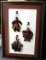 LOT OF 3 ANTIQUE ASIAN PUPPETS MOUNTED & FRAMED