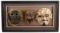 LOT OF 3 ETHNIC HIDE LEATHER MASKS IN OPEN FRAME