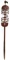 FINELY CARVED WOOD AFRICAN TRIBAL SCEPTER