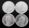 2020 SOUTH AFRICAN KRUGERRAND SILVER COIN LOT OF 4