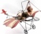 MAN ON HANG GLIDER METAL PAINTED DECORATION