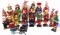 LARGE LOT OF NICARAGUAN WOODEN DOLLS ON STANDS