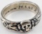 WWII GERMAN WAFFEN SS TOTENKOPF OFFICER HONOR RING