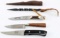 FROST CUTLERY ROSTFREI FIXED BLADE KNIFE LOT OF 4