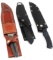 TACTICAL FIGHTING KNIFE WITH SCABBARD LOT OF THREE
