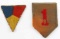 RARE WWI US TANK PATCH & 1ST DIVISION BIG RED ONE