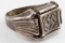 WWII THIRD REICH GERMAN SILVER SWASTIKA RING