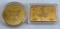 WWII GERMAN THIRD REICH GOLD PLATED COIN & BAR LOT