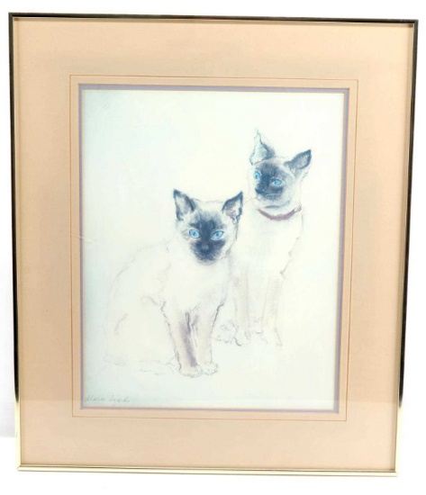 MERLE IZARD SIAMESE CAT PRINT