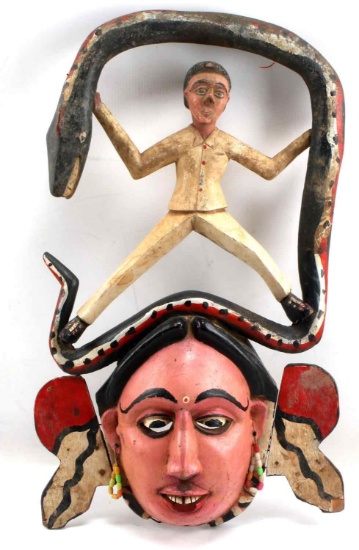 ONE IBIBIO NIGERIA POLYCHROME WOOD MASK